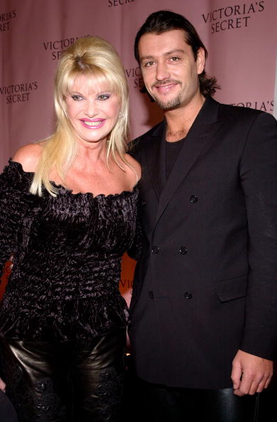 NEW YORK - NOVEMBER 14: (L-R) Socialite Ivana Trump and actor Rossano Rubicondi arrive for the Victoria's Secret Fashion Show November 14, 2002 in New York City. (Photo by Lawrence Lucier/Getty Images)